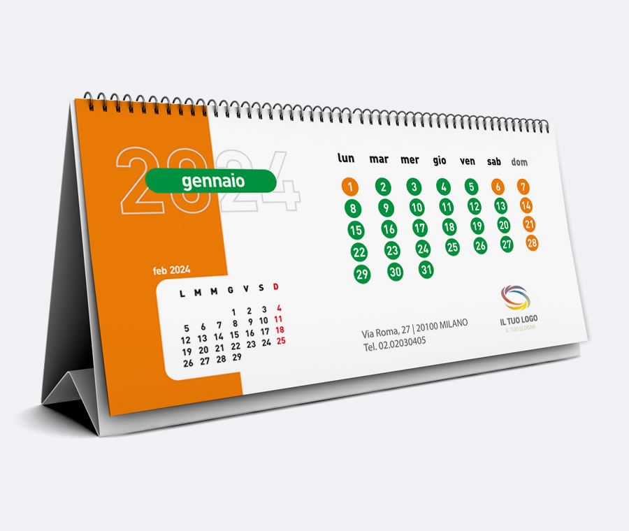 calendario da tavolo personalizzato