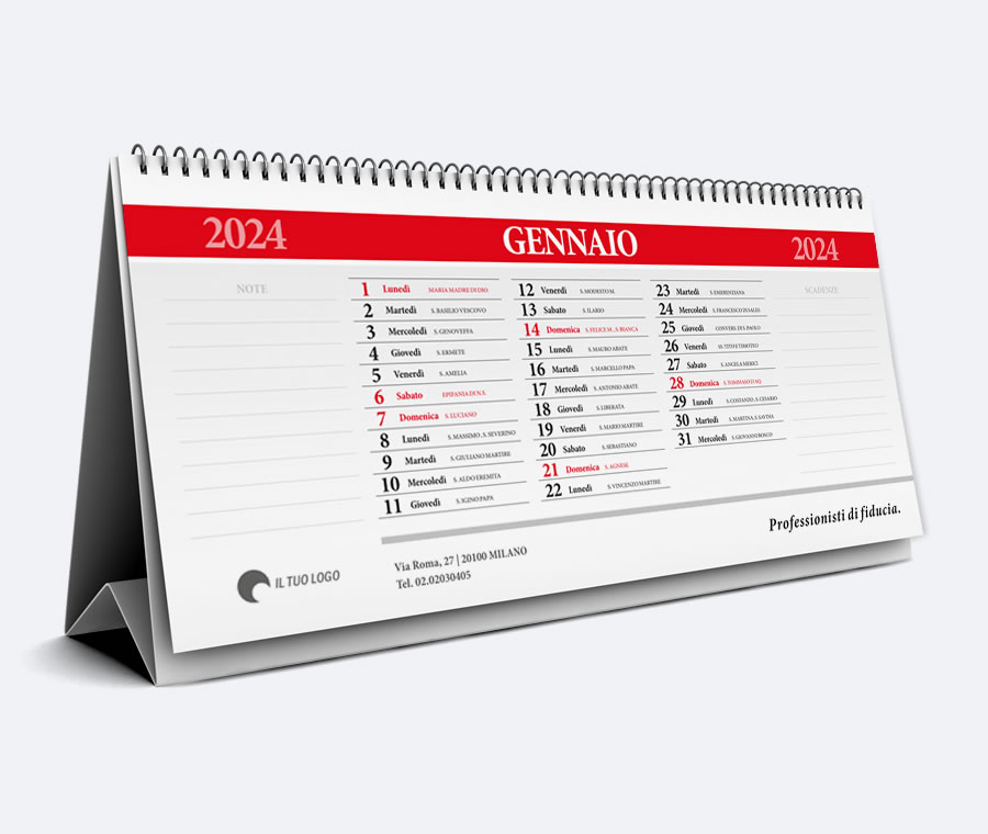 Calendario da Tavolo Panoramico - Modello 3